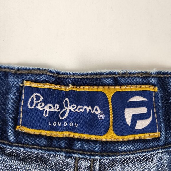 Pepe Jeans Mens 34x32 Blue London Baggy Y2K Skater Denim Jeans - Picture 4 of 13